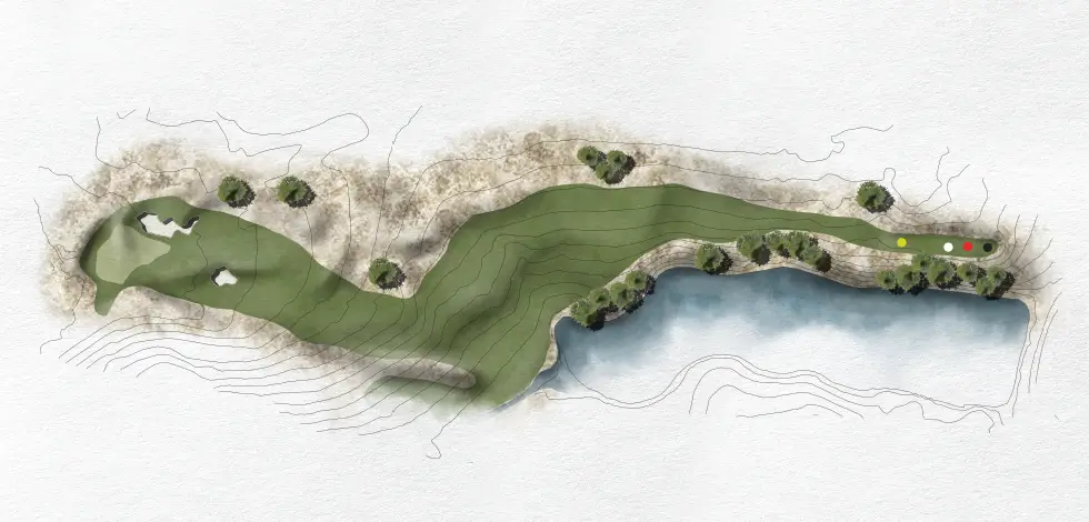 Render of Hole 9 (Red nine)