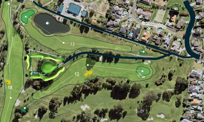 Map showing compound site (Existing Course Position)