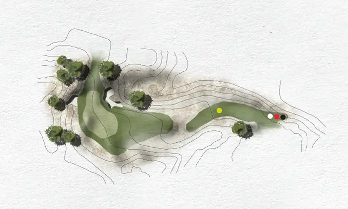 A render of one of the proposed plans at one golf hole